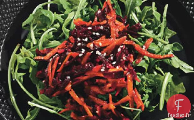 Salade De Betteraves Et Carottes À La Coriandre Et Au Sel De Sésame