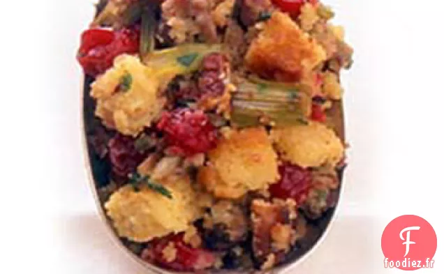 Farce à la Saucisse, aux Canneberges et au Pain de Maïs