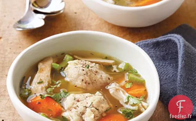 Soupe aux Boulettes de Poulet-Matzo