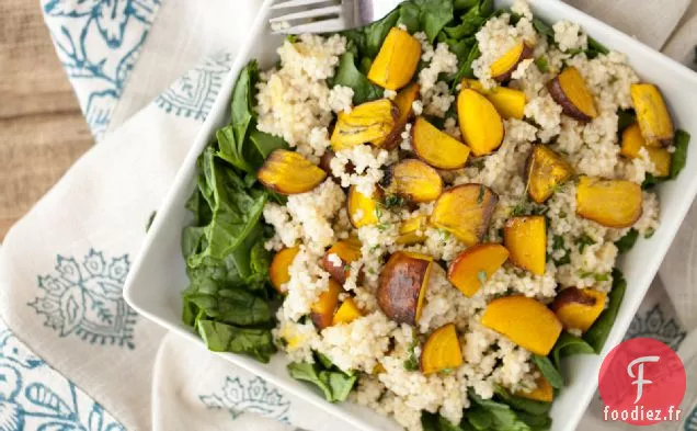 Salade De Betteraves Rôties Et Épinards De Millet