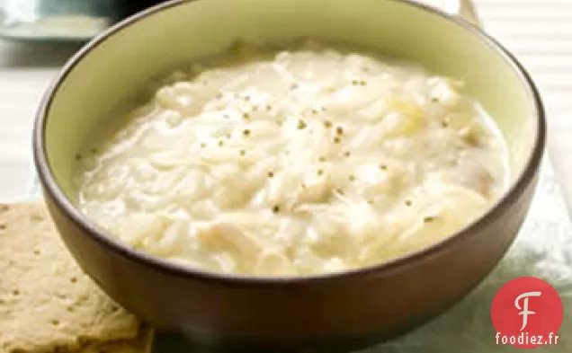 Soupe Crémeuse au Poulet et au Riz