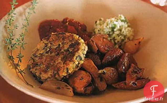 Gâteaux Risotto à la Sauge, à l'Oignon et au Riz Sauvage