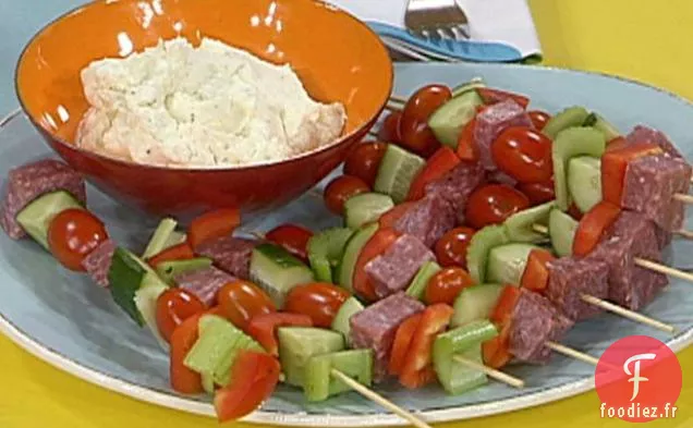 Salade sur un bâton