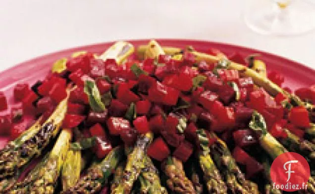 Relish De Betterave Et Concombre Aux Asperges Grillées
