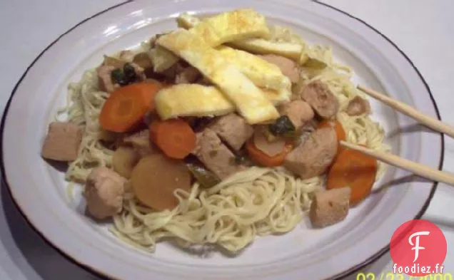 Chow Mein de Poulet à la Mijoteuse