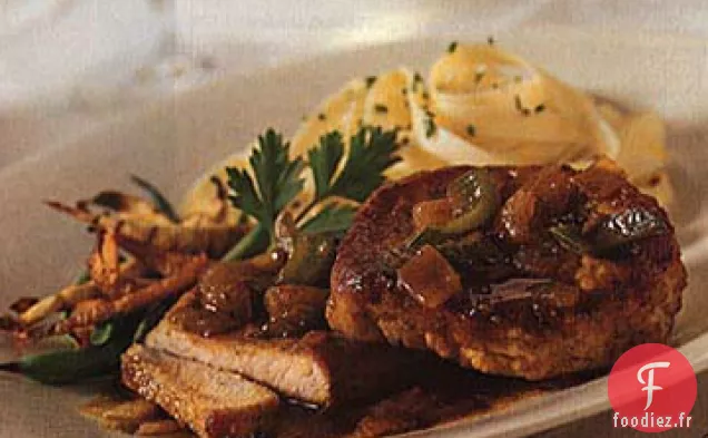 Côtelettes de Porc Braisées au Cidre au Curry