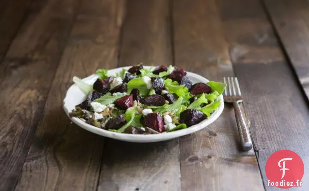 Salade De Betteraves Rôties À L'Érable Et Fromage De Chèvre