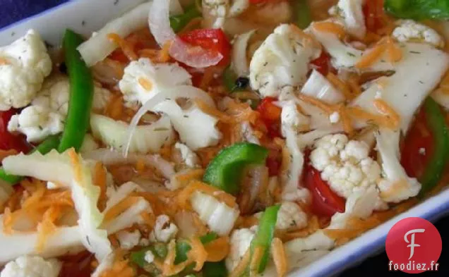 Giardiniera, Sucrée et/ou chaude (légumes marinés)