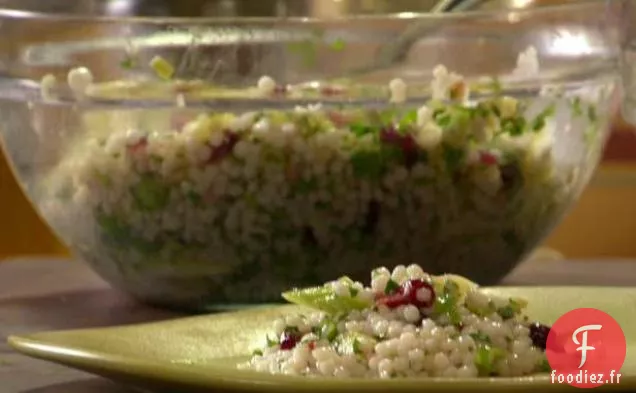 Couscous Israélien au Céleri, Oignons Verts et Canneberges
