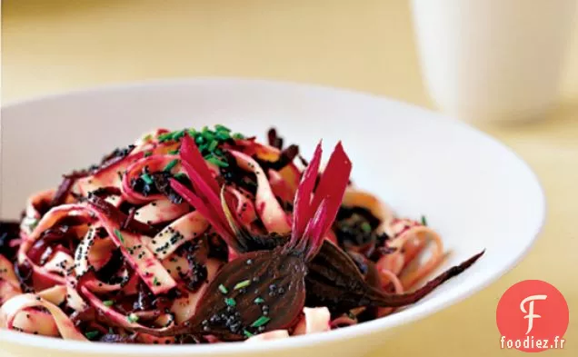 Fettuccine aux Betteraves Râpées et au Fromage