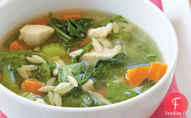 Soupe au Poulet et à l'Orzo