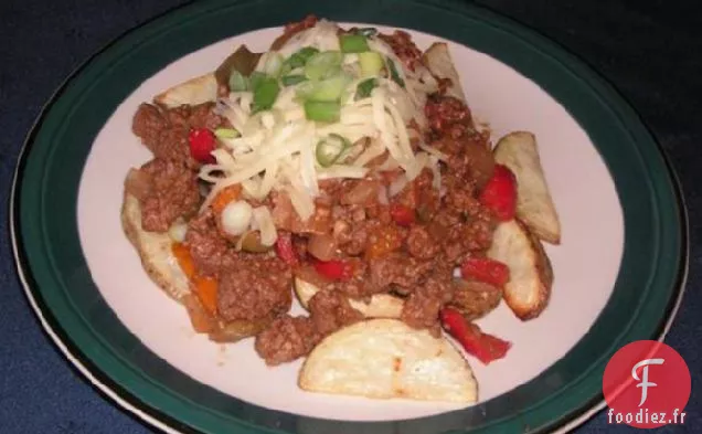 Quartiers De Pommes De Terre Avec Garniture Joe Bâclée