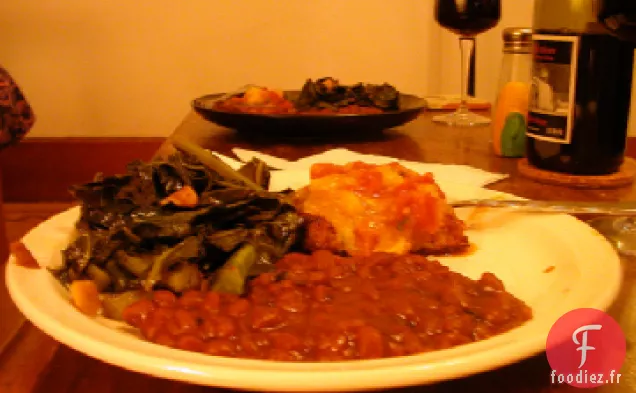 Verts de Collard du Sud Épicés