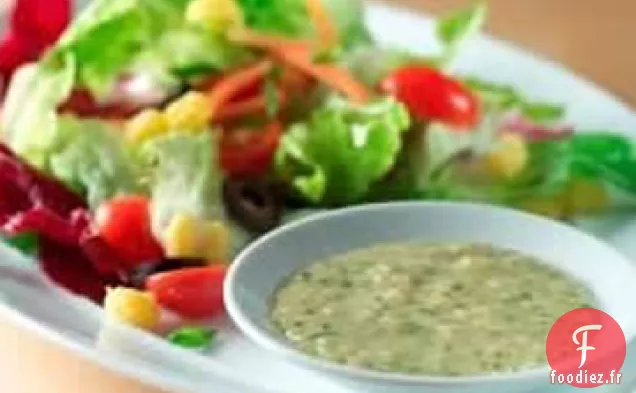 Salade Verte à la Posole et Vinaigrette Crémeuse à la Coriandre et au Citron Vert