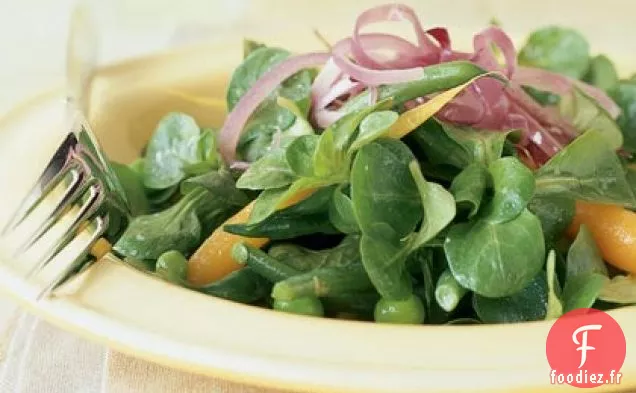 Mâche aux Légumes de Printemps et Vinaigrette au Citron