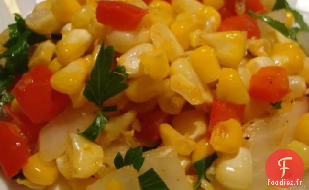 Salade de Maïs Rôti, Paprika Fumé et Citron Vert
