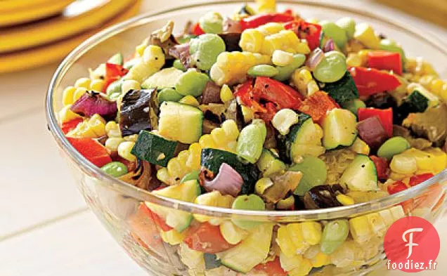 Salade de Succotash de Légumes Grillés