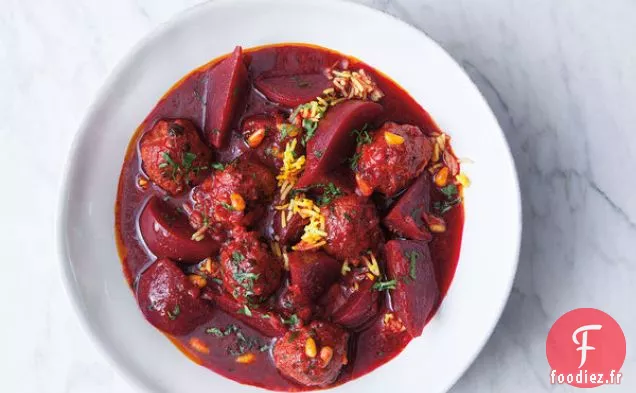 Ragoût de Betteraves aux Boulettes d'Agneau