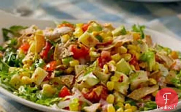 Salade d'Avocat et de Maïs avec Vinaigrette Crémeuse à la Salsa