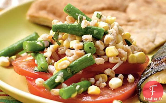 Salade de Tomates Farro, Haricots Verts, Maïs et Abraham Lincoln