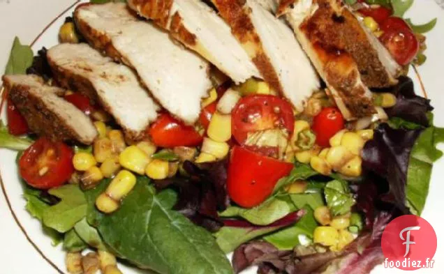 Poulet À La Coriandre Et Salade De Maïs Aux Tomates