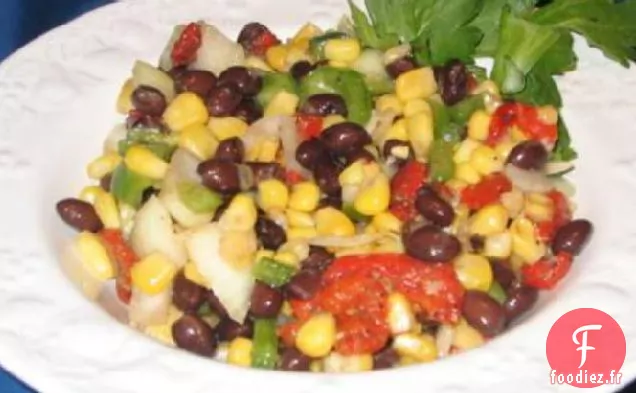 Salade de Haricots Noirs Colorés