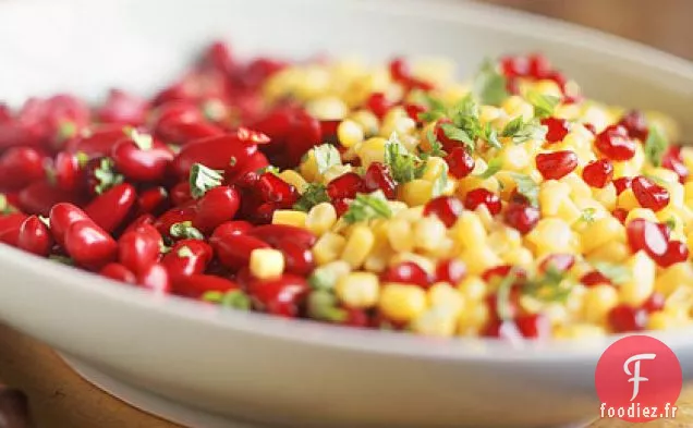 Salade de Haricots Rouges, Maïs et Grenade