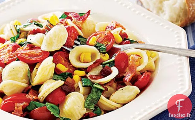 Salade de Pâtes au Bacon et aux Tomates