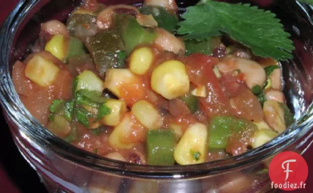 Salade de Maïs et Pois Chiches aux Yeux Noirs