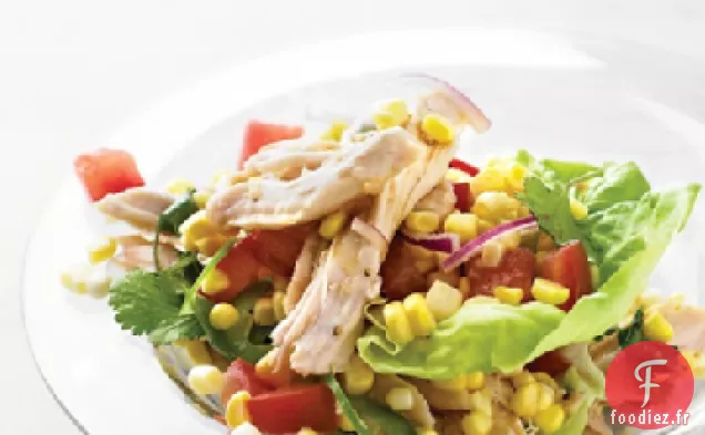 Salade de Dinde et de Maïs avec Vinaigrette Dégoulinante