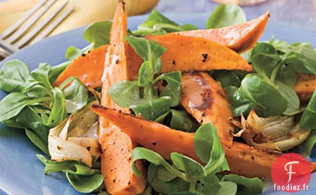 Salade De Patates Douces Rôties À La Vinaigrette Aux Agrumes