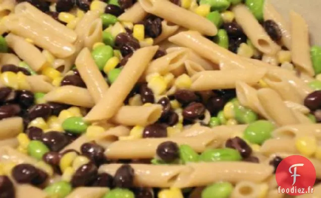 Salade De Pâtes Edamame Avec Vinaigrette Au Tahini