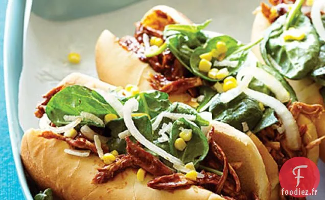 Sous-marins de Salade de Poulet BBQ