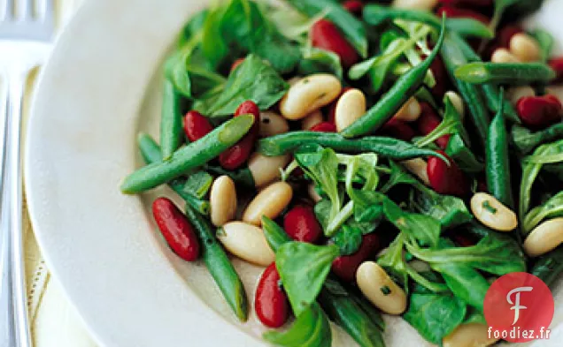 Salade de Trois Haricots avec Vinaigrette au Miel et à la Moutarde