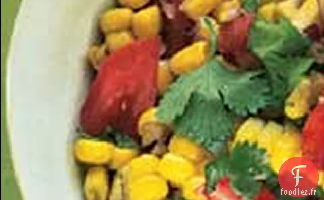 Salade de Maïs Sucré et de Tomates à la Coriandre fraîche