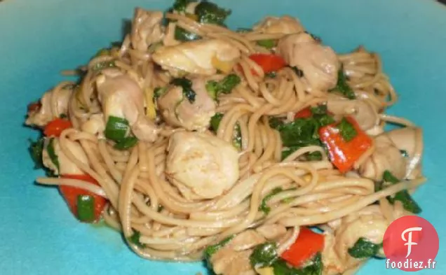 Poulet aux Oignons Verts et Nouilles Soba (Ww)