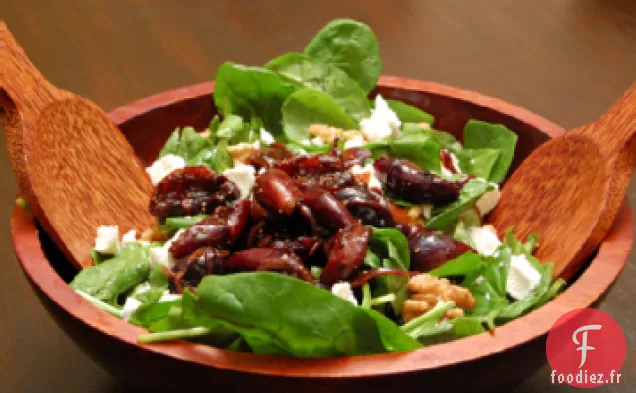 Salade Frisée au Prosciutto, Figues Rôties et Noix