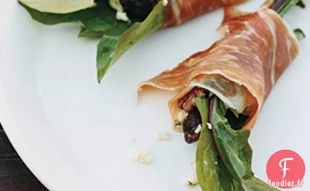 Salade Verte Amère Enveloppée de Prosciutto