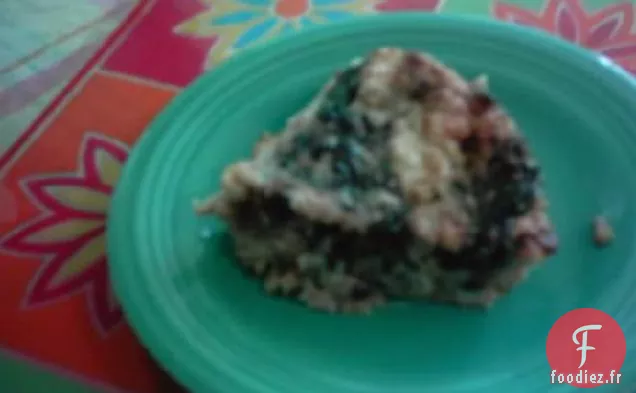 quiche à la chair de crabe sans croûte