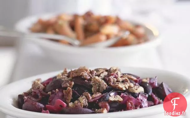 Betteraves Glacées et Chou Au Poivre - Pacanes Grillées
