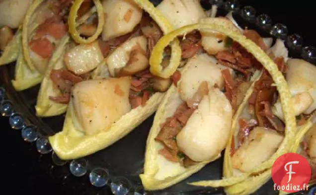 Surprise de Poêlée de Saint-Jacques, Shiitake et Prosciutto