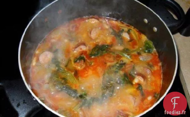 Légumes Verts et Haricots Italiens Avec Variation de Saucisse