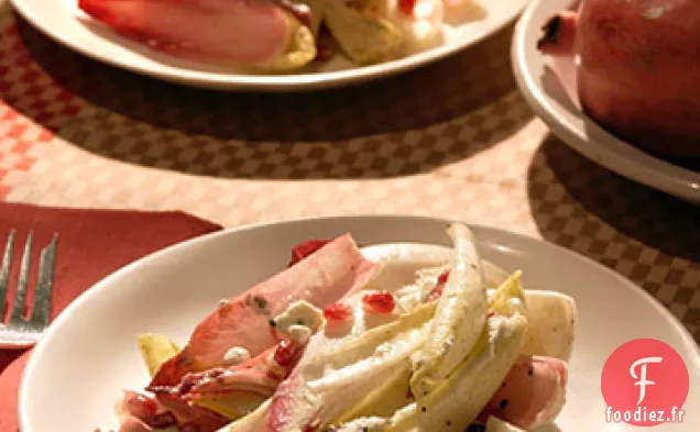 Salade d'Endives, Fromage Bleu et Grenade