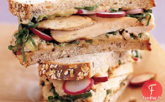 Sandwich Poulet Grillé et Scarole avec Tartinade de Haricots Blancs