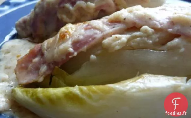 Endive Belge Enveloppée dans du Jambon au Fromage / Lof met Ham en Kaas