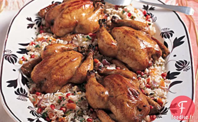 Poules de Cornouailles avec Glaçage à la Grenade et à la Mélasse