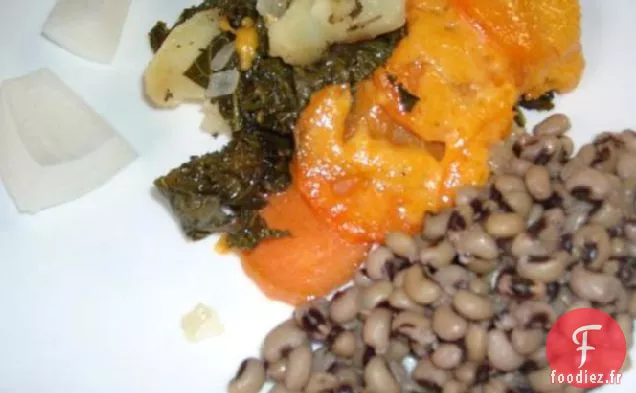 Pommes De Terre En Couches Avec Du Chou Frisé