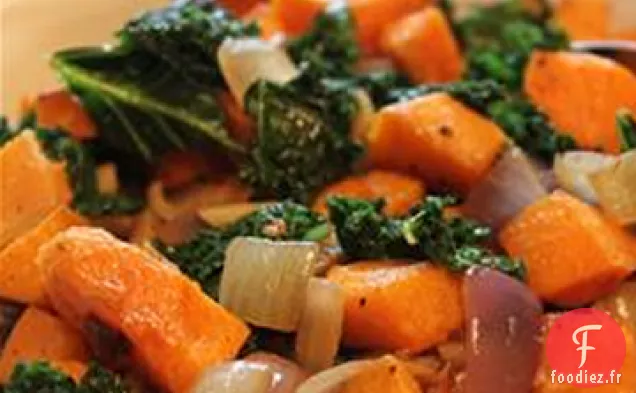Salade d'Igname Rôtie et de Chou Frisé