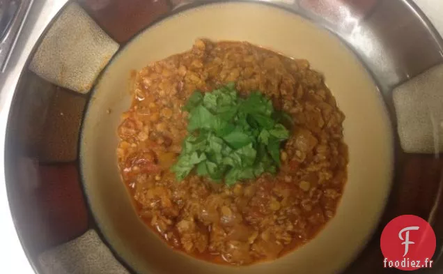 Chili d'Agneau Haché et de Lentilles