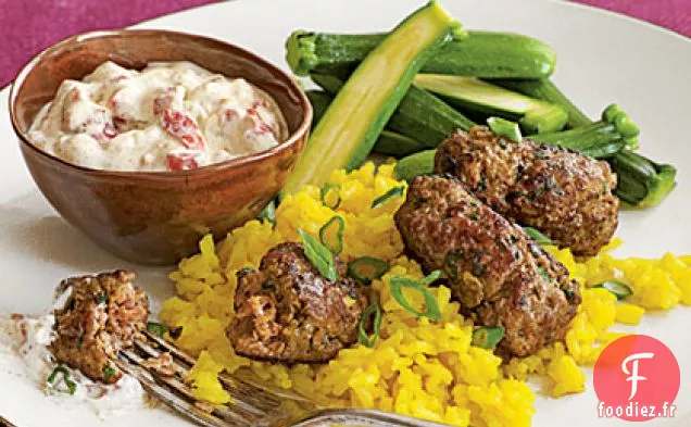 Kofta d'Agneau Rapide avec Sauce au Yogourt Harissa